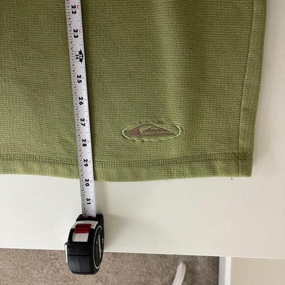 Quiksilver 90s green and khaki oversized  V-neck sweater - Picture 7 of 8